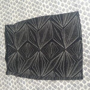 Forever 21 Black and White Patterned Mini Skirt